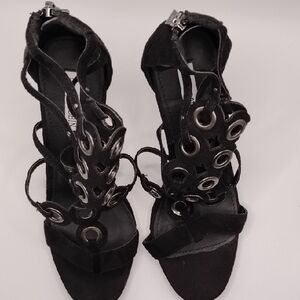 Cape Robbin Black Strappy Heels